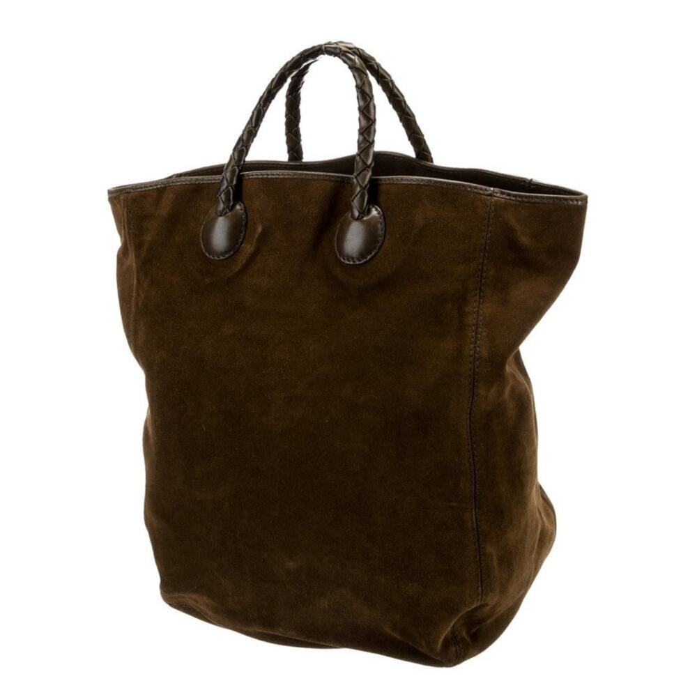 Bottega Veneta Intrecciato Large Top Handle Bag Vintage Brown Suede - Picture 5 of 15